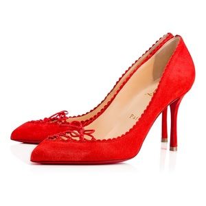 Brand new - Louboutin SCALOPUMP 85MM FRAISE SUEDE